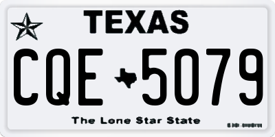 TX license plate CQE5079