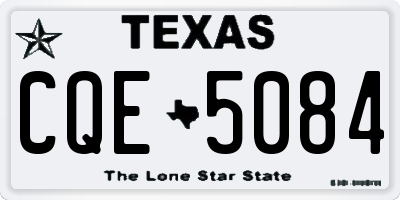 TX license plate CQE5084