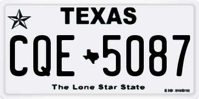 TX license plate CQE5087