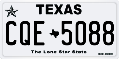 TX license plate CQE5088