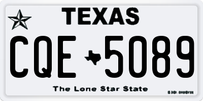TX license plate CQE5089