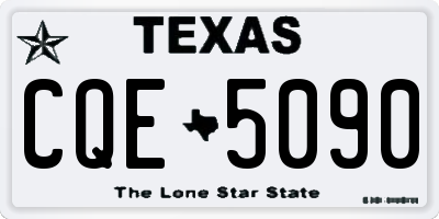 TX license plate CQE5090
