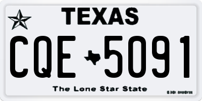 TX license plate CQE5091