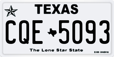 TX license plate CQE5093