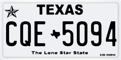 TX license plate CQE5094
