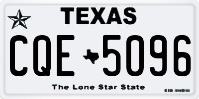 TX license plate CQE5096
