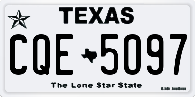 TX license plate CQE5097