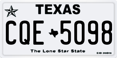 TX license plate CQE5098