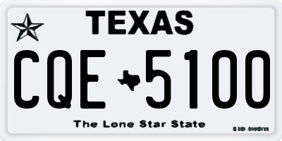 TX license plate CQE5100