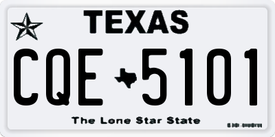 TX license plate CQE5101