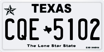 TX license plate CQE5102