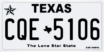 TX license plate CQE5106