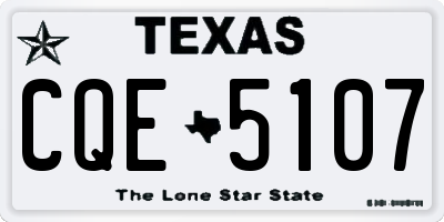 TX license plate CQE5107