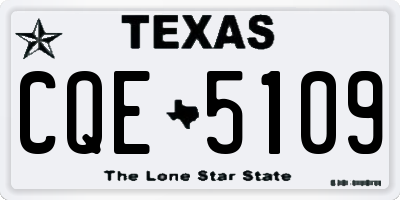 TX license plate CQE5109