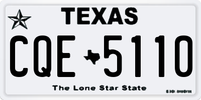 TX license plate CQE5110
