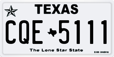 TX license plate CQE5111