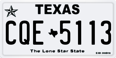 TX license plate CQE5113