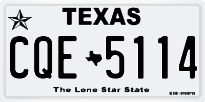 TX license plate CQE5114