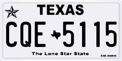 TX license plate CQE5115