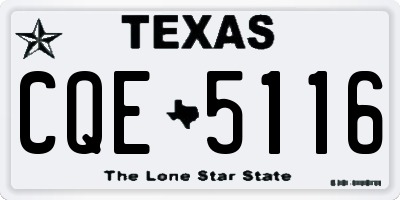TX license plate CQE5116