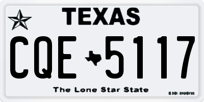 TX license plate CQE5117
