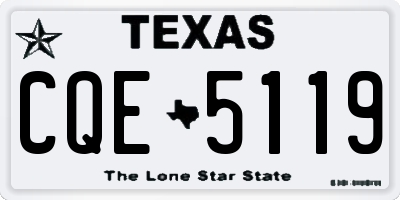 TX license plate CQE5119