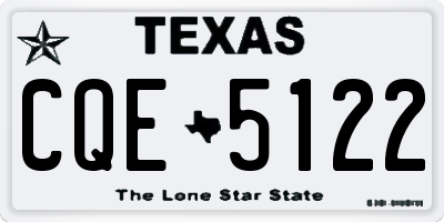 TX license plate CQE5122