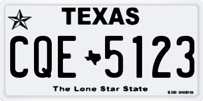 TX license plate CQE5123