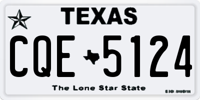 TX license plate CQE5124