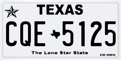 TX license plate CQE5125