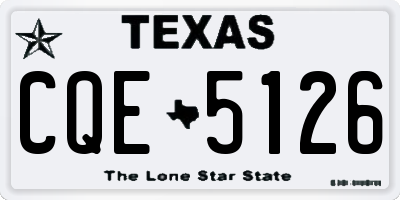 TX license plate CQE5126