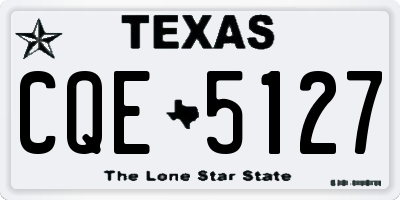 TX license plate CQE5127