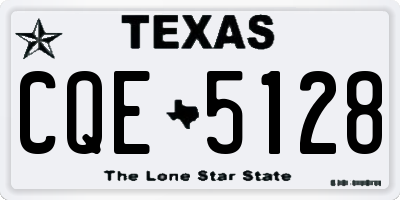 TX license plate CQE5128