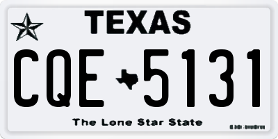 TX license plate CQE5131