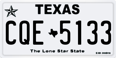 TX license plate CQE5133