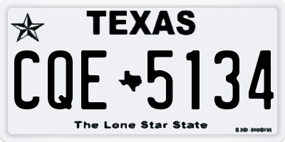 TX license plate CQE5134