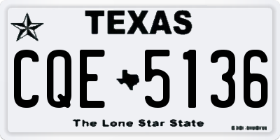 TX license plate CQE5136