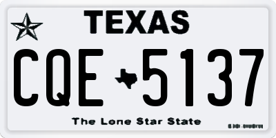 TX license plate CQE5137