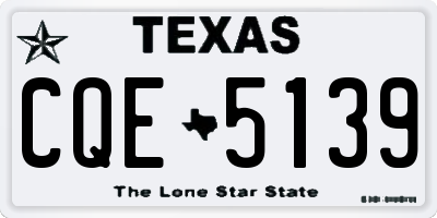 TX license plate CQE5139