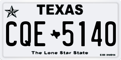 TX license plate CQE5140