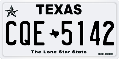 TX license plate CQE5142