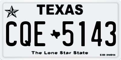 TX license plate CQE5143