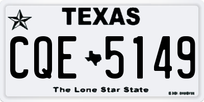 TX license plate CQE5149