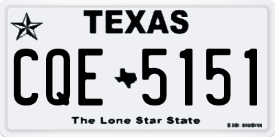 TX license plate CQE5151