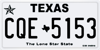 TX license plate CQE5153