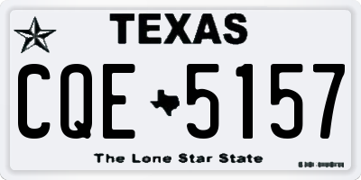 TX license plate CQE5157