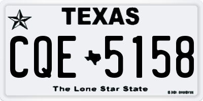 TX license plate CQE5158
