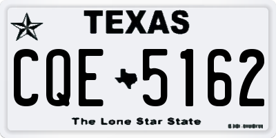 TX license plate CQE5162