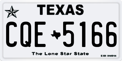 TX license plate CQE5166