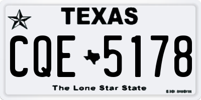 TX license plate CQE5178